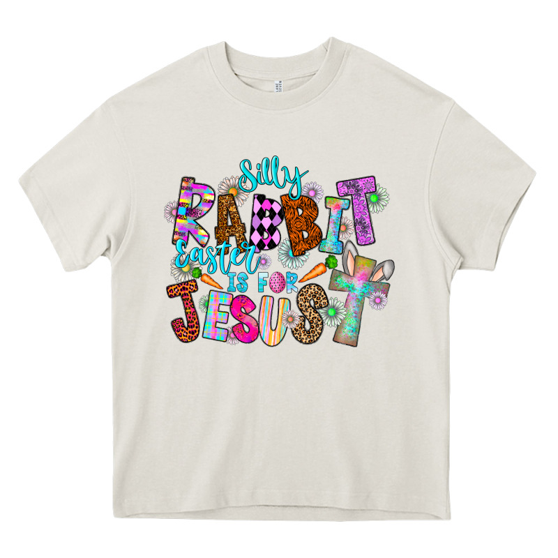 Silly Rabbit Easter Is For Jesus Heavy Core Tee by CowhideDigitalArt | Teevron
