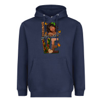 Navy love melanin Heavyweight Hoodie - texasbilliewilder