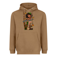 Toasted Coconut love melanin Heavyweight Hoodie - texasbilliewilder