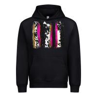 Black cow , yellow and pink glitter brushstrokes Urban Hoodie - AdoDesignShop