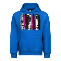 Cobalt cow , yellow and pink glitter brushstrokes Urban Hoodie - AdoDesignShop