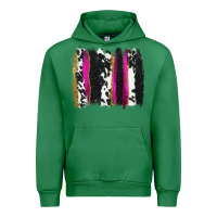 Emerald cow , yellow and pink glitter brushstrokes Urban Hoodie - AdoDesignShop