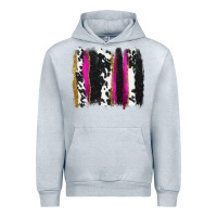 Heather Grey cow , yellow and pink glitter brushstrokes Urban Hoodie - AdoDesignShop