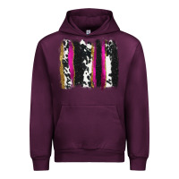 Mauve Wine cow , yellow and pink glitter brushstrokes Urban Hoodie - AdoDesignShop