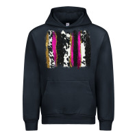 Navy cow , yellow and pink glitter brushstrokes Urban Hoodie - AdoDesignShop