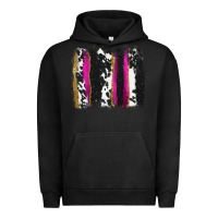 Pigment Black cow , yellow and pink glitter brushstrokes Urban Hoodie - AdoDesignShop