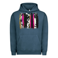 Pigment Midnight Navy cow , yellow and pink glitter brushstrokes Urban Hoodie - AdoDesignShop