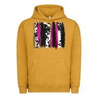 Pigment Peanut Butter cow , yellow and pink glitter brushstrokes Urban Hoodie - AdoDesignShop