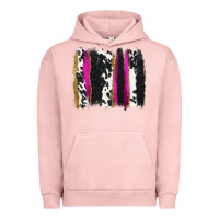 Pigment Salmon cow , yellow and pink glitter brushstrokes Urban Hoodie - AdoDesignShop