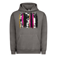 Pigment Tornado cow , yellow and pink glitter brushstrokes Urban Hoodie - AdoDesignShop