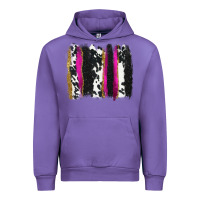 Tulip cow , yellow and pink glitter brushstrokes Urban Hoodie - AdoDesignShop