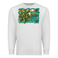 Oatmeal Heather wild and free cactus Premium Sweatshirt - RanaPortraitStore