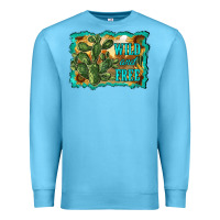 Ocean Blue wild and free cactus Premium Sweatshirt - RanaPortraitStore