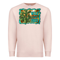 Pale Pink wild and free cactus Premium Sweatshirt - RanaPortraitStore
