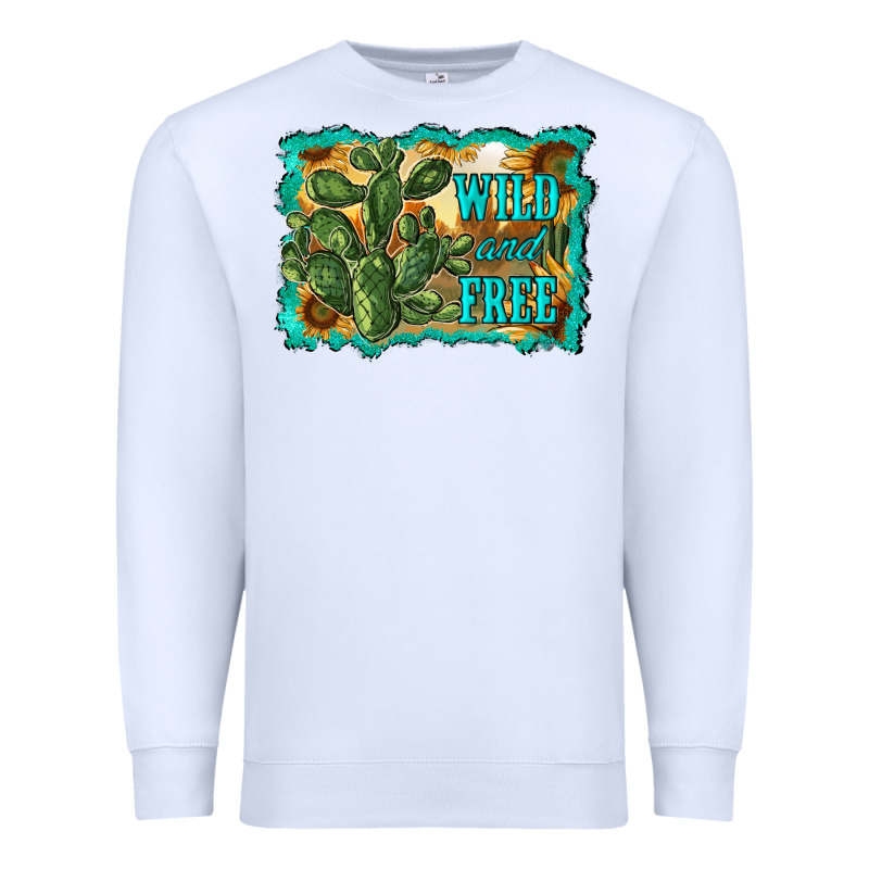 Wild And Free Cactus Premium Sweatshirt by RanaPortraitStore | Teevron