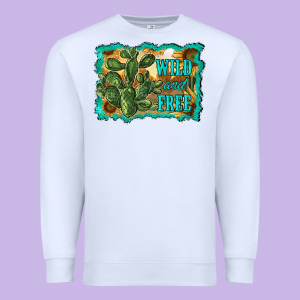 Wild And Free Cactus Premium Sweatshirt Designed By Ranaportraitstore