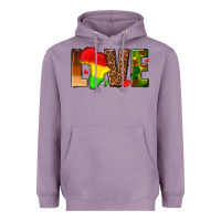 Lavender love melanin with african map Heavyweight Hoodie - texasbilliewilder