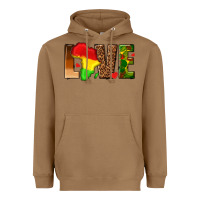 Toasted Coconut love melanin with african map Heavyweight Hoodie - texasbilliewilder