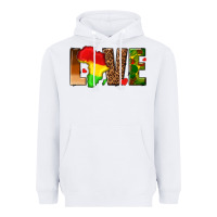 White love melanin with african map Heavyweight Hoodie - texasbilliewilder