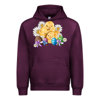 Mauve Wine chicks eggs daisy easter Urban Hoodie - Artiststas