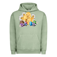 Pigment Oil Green chicks eggs daisy easter Urban Hoodie - Artiststas