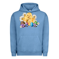 Pigment Pebble Blue chicks eggs daisy easter Urban Hoodie - Artiststas