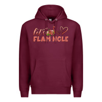 Burgundy let's flamingle Premium Hoodie - Artiststas