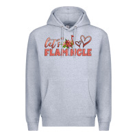 Heather Grey let's flamingle Premium Hoodie - Artiststas