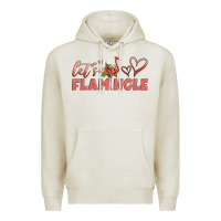 Oatmeal Heather let's flamingle Premium Hoodie - Artiststas