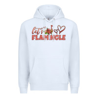 White let's flamingle Premium Hoodie - Artiststas