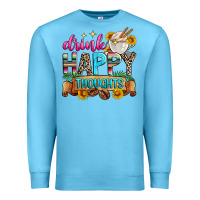Ocean Blue drink happy thoughts Premium Sweatshirt - Zillion Design Studio