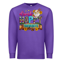 Purple drink happy thoughts Premium Sweatshirt - Zillion Design Studio