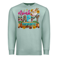 Seafoam drink happy thoughts Premium Sweatshirt - Zillion Design Studio