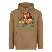Toasted Coconut Happy Fall Y'all Longhorn Cow Heavyweight Hoodie - RanaPortraitStore
