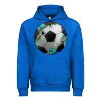 Cobalt western sport soccer camouflage turquoise pattern Urban Hoodie - Artiststas