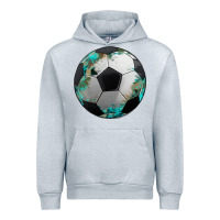Heather Grey western sport soccer camouflage turquoise pattern Urban Hoodie - Artiststas