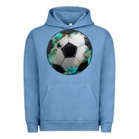 Pigment Pebble Blue western sport soccer camouflage turquoise pattern Urban Hoodie - Artiststas