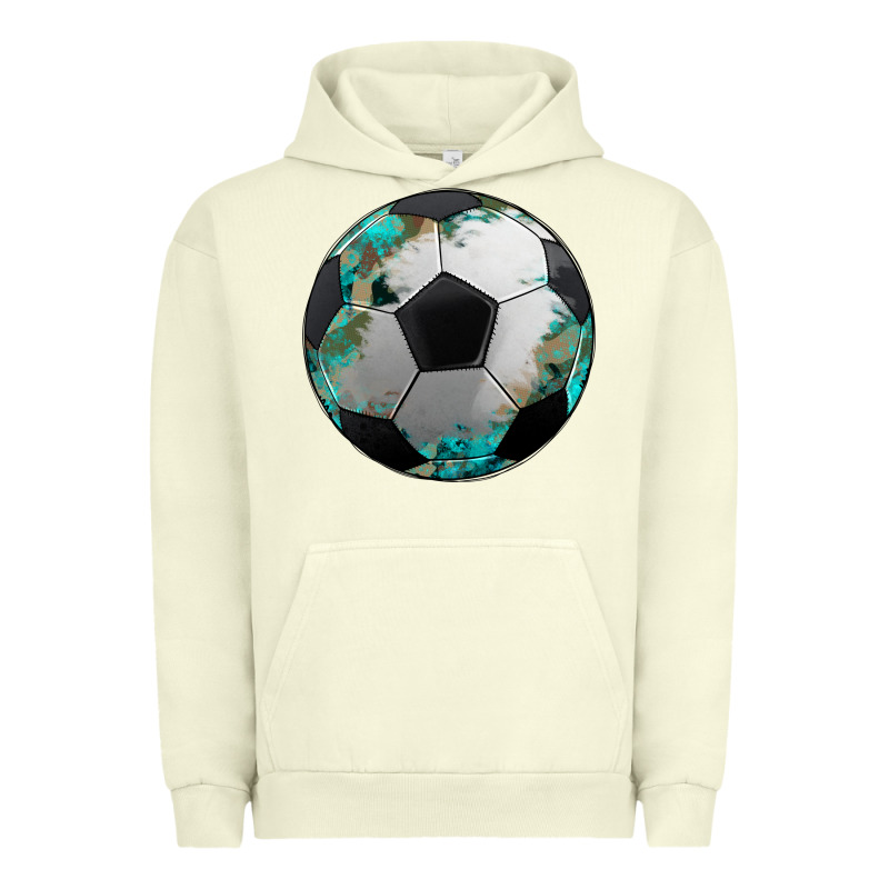 Western Sport Soccer Camouflage Turquoise Pattern Urban Hoodie by Artiststas | Teevron