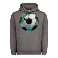 Pigment Tornado western sport soccer camouflage turquoise pattern Urban Hoodie - Artiststas
