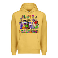 Antique Gold happy halloween coffee cups Premium Hoodie - AdoDesignShop