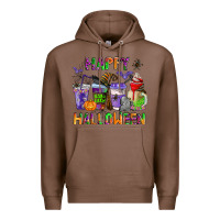 Chestnut happy halloween coffee cups Premium Hoodie - AdoDesignShop