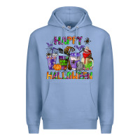 Colony Blue happy halloween coffee cups Premium Hoodie - AdoDesignShop