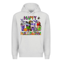 Dove Grey happy halloween coffee cups Premium Hoodie - AdoDesignShop