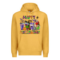 Mustard happy halloween coffee cups Premium Hoodie - AdoDesignShop