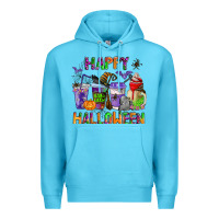 Ocean Blue happy halloween coffee cups Premium Hoodie - AdoDesignShop