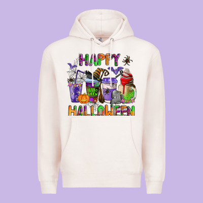 Happy Halloween Coffee Cups Premium Hoodie Designed By Adodesignshop