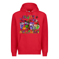 Red happy halloween coffee cups Premium Hoodie - AdoDesignShop
