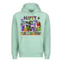 Seafoam happy halloween coffee cups Premium Hoodie - AdoDesignShop