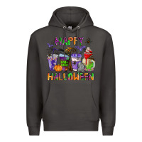Smoke happy halloween coffee cups Premium Hoodie - AdoDesignShop