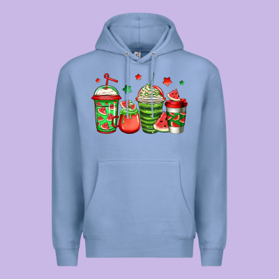 Watermelon Coffee Premium Hoodie Designed By Jasminsmagicworld
